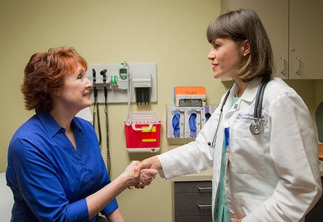 Dr. Usoltseva with Patient at Smokey Point Clinic