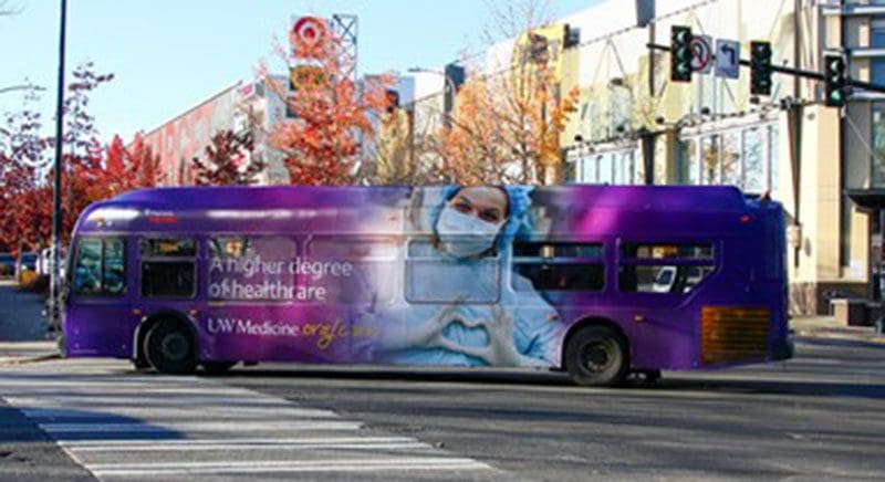 A higher degree of healthcare bus wrap