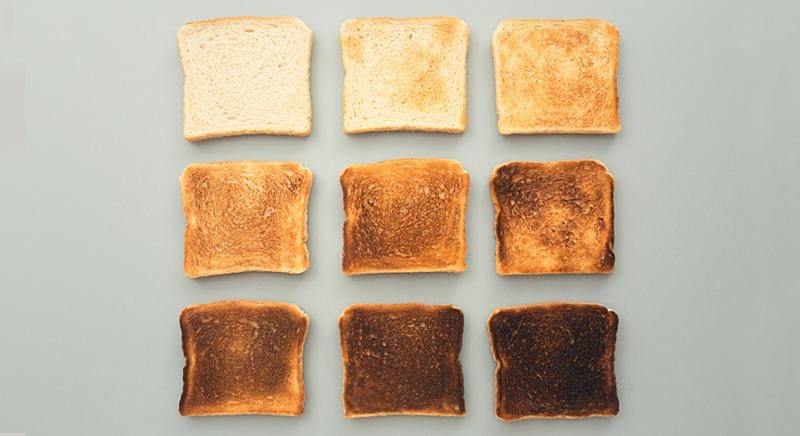 Photo of burnt toast