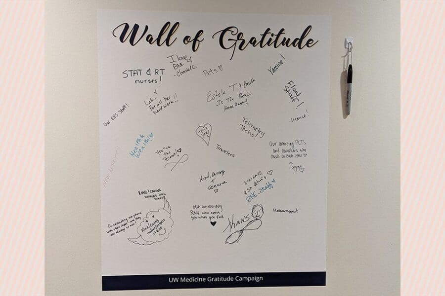 Walls of Gratitude at UW Medicine