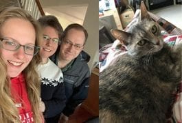 Allie, her family and cat