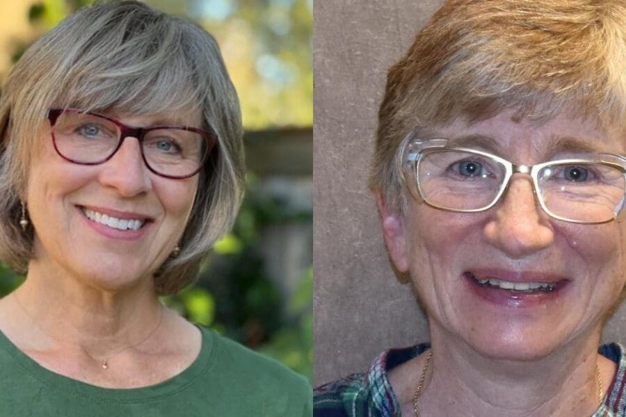 Lactation consultants Barbara Lautman (left) and Nancy Estill