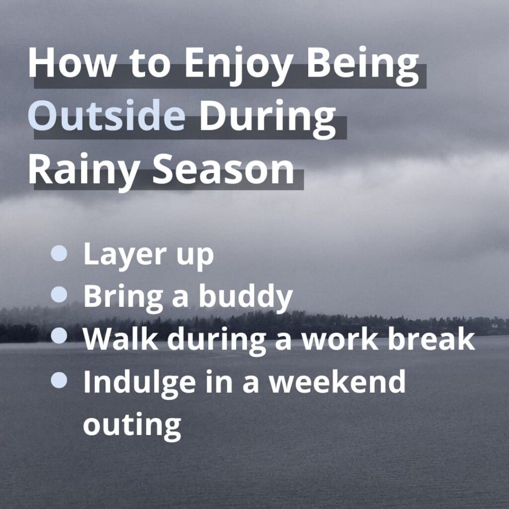 A graphic of ways to enjoy being outside.