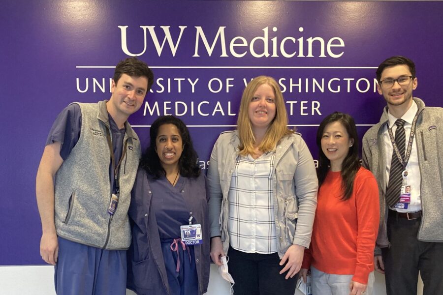 A group photo of the creators of the Virtual Bedside Concert program at UW Medicine