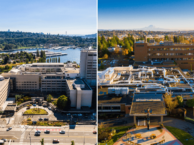 Aerial views of UW Medical Center campuses